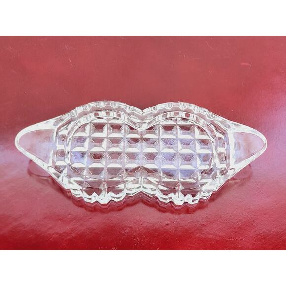 Fostoria American Round Shaker Holder Tray 6" Clear Glass 80's Dinnerware Vtg - Picture 7 of 14